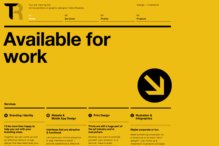 Takie Rosales website preview